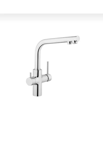 Arıtmalı Musluk Arıtmalı Evye Bataryası Modern Premium Tasarım Arıtıcılı Batarya Silver Gümüş ürün görseli 1