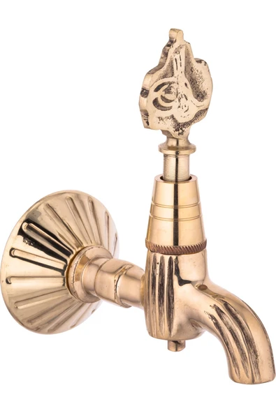 Gold Kurna Musluğu Osmanlı Tuğralı Hamam Musluğu Gold Komple Pirinç ürün görseli 1