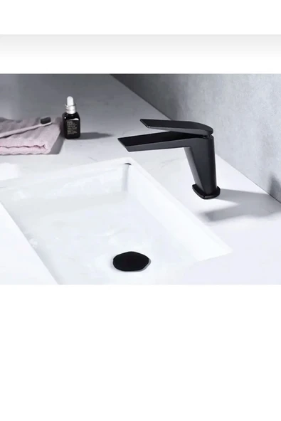 Siyah Lavabo Bataryası Mat Siyah Lavabo Musluğu Banyo Lavabo Armatür ürün görseli 1