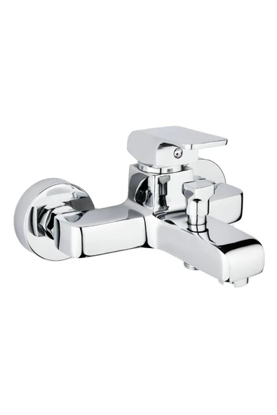 Banyo Bataryası Kare Tasarım Banyo Musluğu Pirinç Büyük Model ürün görseli 1