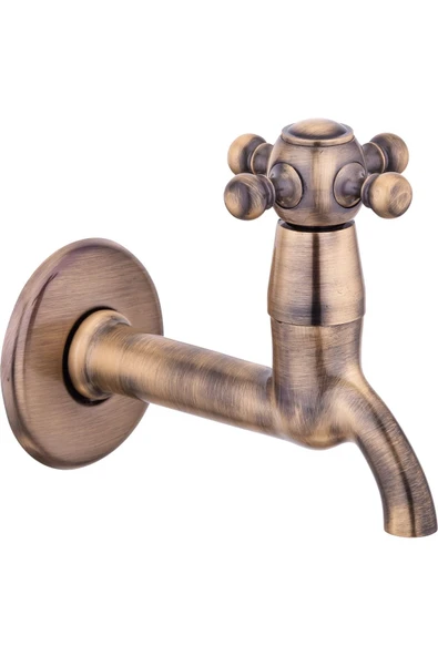 Antik Gold Musluk Duvardan Wc Musluğu Antik Eskitme Lavabo Musluğu ürün görseli 1