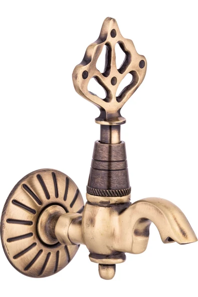 Kurna Musluğu Antık Gold Kurna Bataryası Özel Tasarım Hamam Musluğu Eskitme Musluk ürün görseli 1
