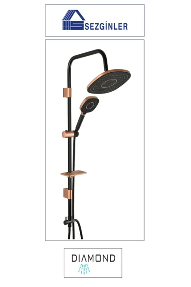 Coral Bronz Black Tall Sistem Duş Seti - Resim 2