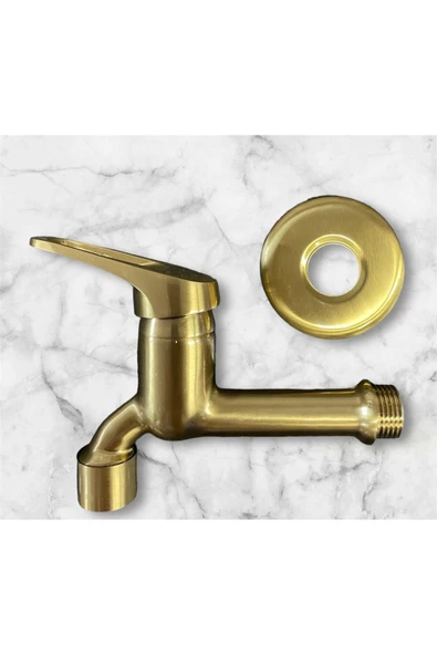 Mat Gold Musluk Duvardan Wc Musluğu Mat Altın Pirinç Malzeme ürün görseli 1