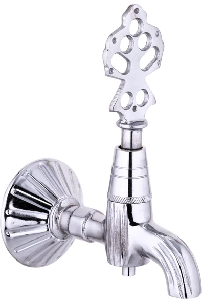 Kurna Musluğu Silver Gümüş Renk Kurna Bataryası Hamam Musluğu Pirinç ürün görseli 1