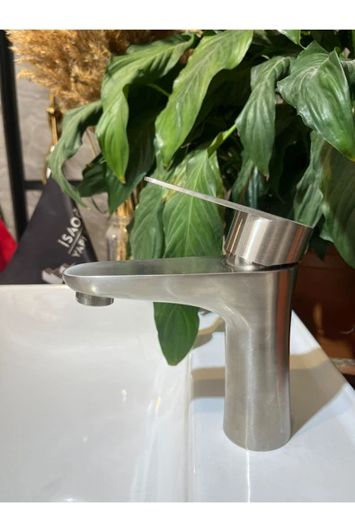Mat Krom İnox Lavabo Armatür Modern Tasarım Lavabo Bataryası ürün görseli 1