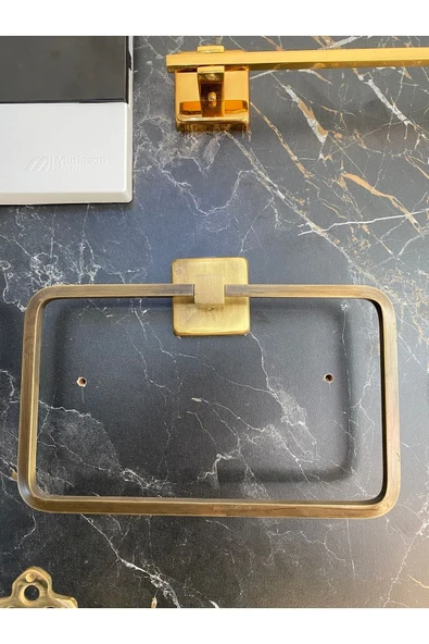 Mat Gold Havluluk Antik Gold Kare Havluluk Pirinç Malzeme Antik Eskitme Banyo Aksesuar ürün görseli 1