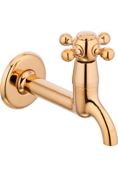 Gold Musluk Wc Musluğu Duvardan Gold Musluk Pirinç Gold Renk ürün görseli 1