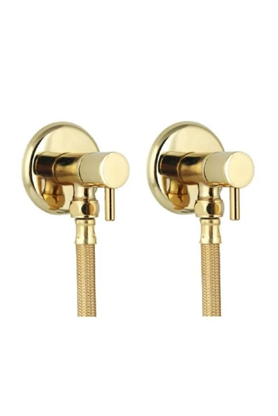 Gold Taharet Muslukları Hortumlar Dahil Gold Komple Set Altın Taharat Musluğu ürün görseli 1