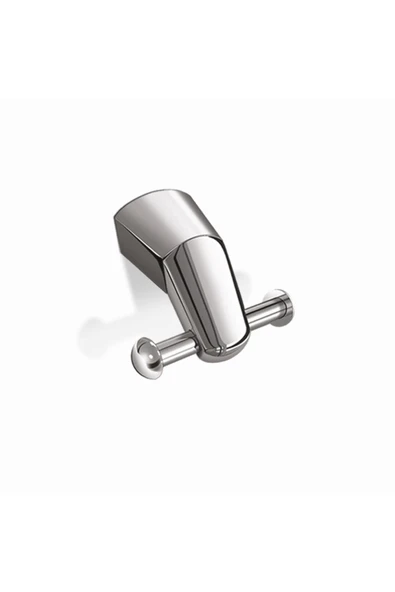 Banyo Bornozluk İkili Askılık Gümüş Banyo Havluluğu Silver Gümüş Renk ürün görseli 1