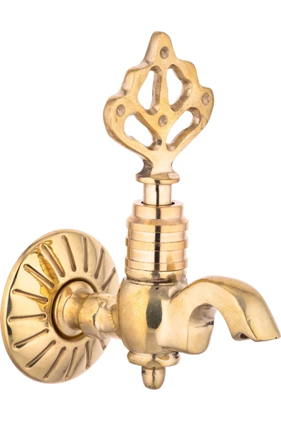 Kurna Hamam Musluğu Gold Kurna Bataryası Özel Tasarım Vintage Hamam Musluğu Pirinç ürün görseli 1
