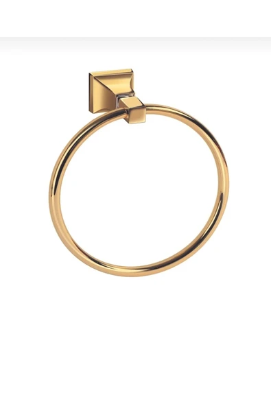 Gold Havluluk Oval Tasarım Banyo Havluluk Pirinç Malzeme ürün görseli 1