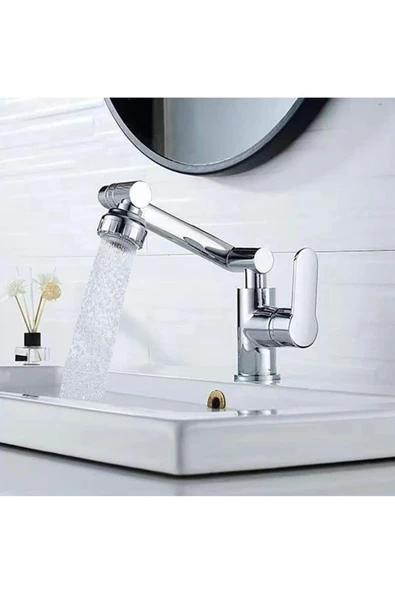 Lavabo Bataryası Banyo Lavabo Musluğu Fonksiyonel Hareketli Tasarım Su Tazzik Ve Basınç Ayarlı ürün görseli 1