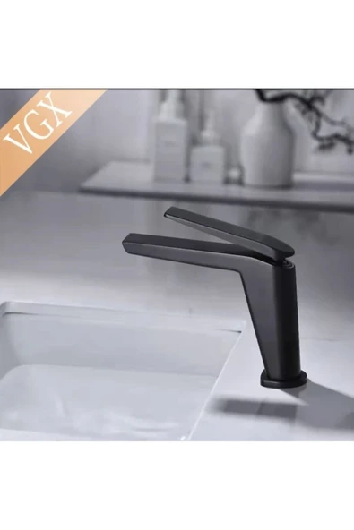 Lavabo Bataryası Siyah Lavabo Musluğu Velar Mat Siyah Banyo Bataryası 5 Yıl Garantili Siyah Musluk ürün görseli 1