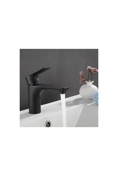 Siyah Lavabo Bataryası Siyah Lavabo Musluğu 5 Yıl garantili Mat Siyah Armatür ürün görseli 1