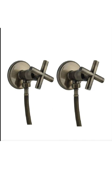 Antik Gold Taharet Muslukları Gider Hortumlar Dahil Komple Set Antik Taharat Muslukları ürün görseli 1