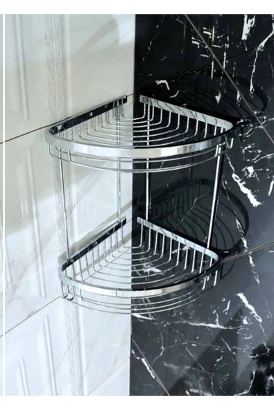 Banyo Şampuanlık Pirinç Malzeme Paslanmaz İkili Şampuanlık ürün görseli 1