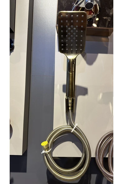 Mat Gold Duş Sistemi Mat Gold Duş Başlığı Duş Seti Mat Altın ürün görseli 1
