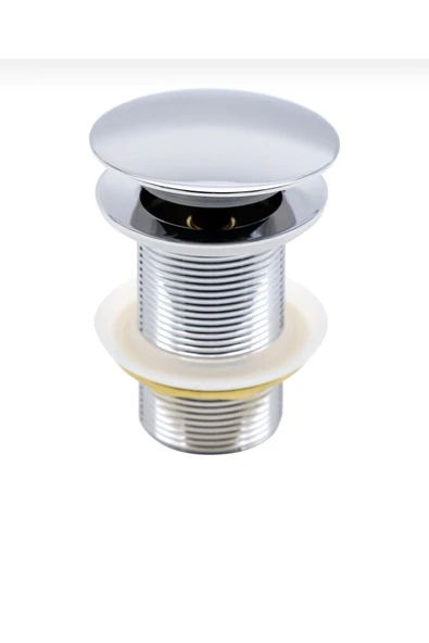 Lavabo Gideri Silver Gümüş Çift Kademe Lavabo Süzgeç Gider ürün görseli 1