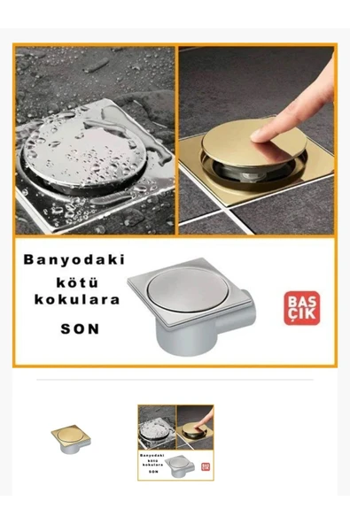 Banyo Yer Sifonu Yer Süzgeci Bas Bırak Sistem Koku Yapmaz Özel Tasarım ürün görseli 1