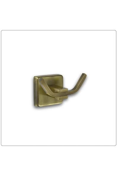 Antik Gold Askılık Banyo Askılık İkili Mat Antik Gold Pirinç Askılık ürün görseli 1