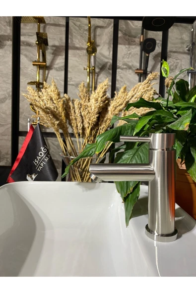 Inox Dolce Design Lavabo Bataryası Lavabo Musluğu Inox Renk 5 Yıl Garantili ürün görseli 1