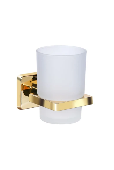 Gold Diş Fırçalık Etejerli Banyo Diş Fırçalığı Altın Pirinç Malzeme ürün görseli 1