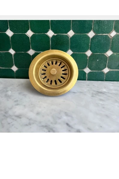 Mat Gold Mutfak Gideri Mat Gold Evye Süzgeci Standart Boy Premium Tasarım Mat Altın ürün görseli 1
