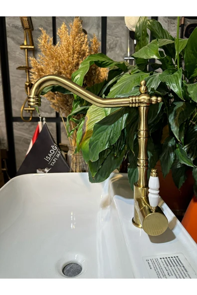 Mat Gold Mutfak Bataryası Zen Design Mat Altın Evye Armatür Vintage Gold ürün görseli 1