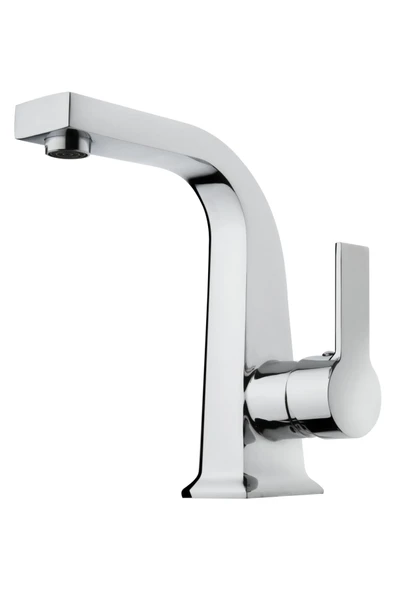 Lavabo Bataryası Yüksek Lavabo Musluğu Mimoza Silver Gümüş Armatür ürün görseli 1