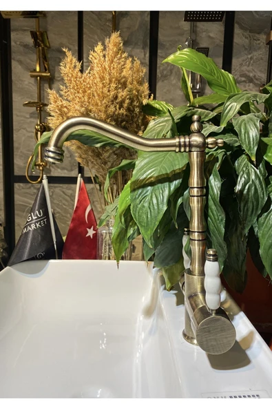 Mat Gold Arıtmalı Mutfak Bataryası Mat Antik Gold Arıtıcılı Musluk Zen Design Armatür ürün görseli 1