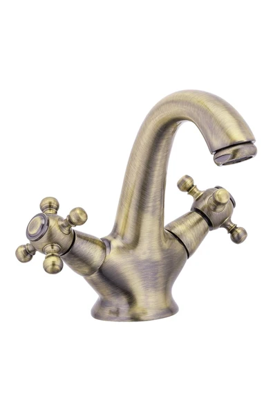 Antik Gold Lavabo Armatür Klasik Vintage Koç Banyo Musluğu ürün görseli 1