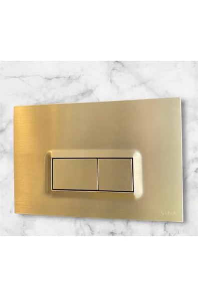 Mat Gold Gömme Rezervuar Mat Gold Taharet Musluğu ve Buton Komple Set Mat Altın Dore Panel ürün görseli 1