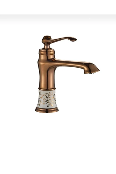 Bronz Lavabo Bataryası Bakır Lavabo Musluğu Klasik Model Armatür ürün görseli 1