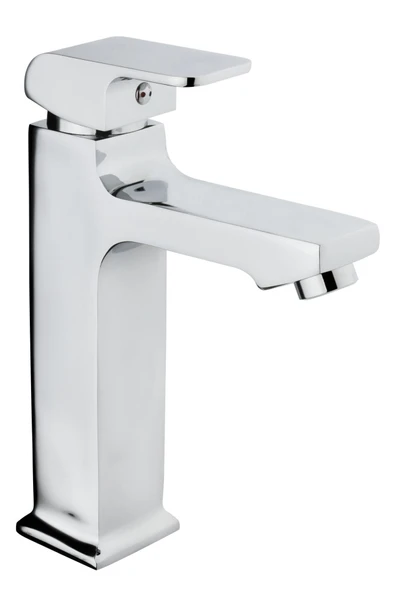Lavabo Bataryası Kare Lavabo Musluğu Frezya Lavabo Armatür Silver Gümüş Renk ürün görseli 1