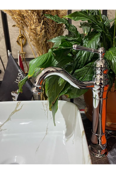 Çanak Lavabo Bataryası Lavabo Bataryası Çanak Lavabo Musluğu Krom Gümüş ürün görseli 1
