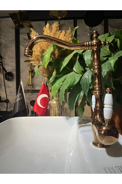 Arıtmalı Mutfak Bataryası Bakır Rustik Arıtmalı Armatür Pirinç Malzeme Zen Design ürün görseli 1