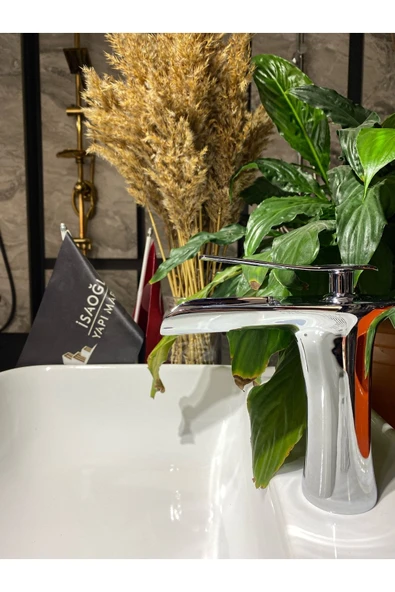Şelale Lavabo Bataryası Gümüş Renk Lavabo Musluğu Şelale Lavabo Musluk 5 Yıl Garantili ürün görseli 1
