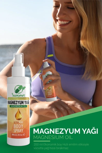 Yurdavit Magnezyum Yağı Ekonomik Boy 200 Ml Aromasız ürün görseli 1
