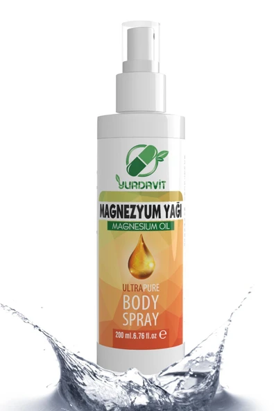 Yurdavit Magnezyum Yağı Ultra Saf Vücut Spreyi 200 Ml Magnesium Oil Ultra Pure Body Spray ürün görseli 1