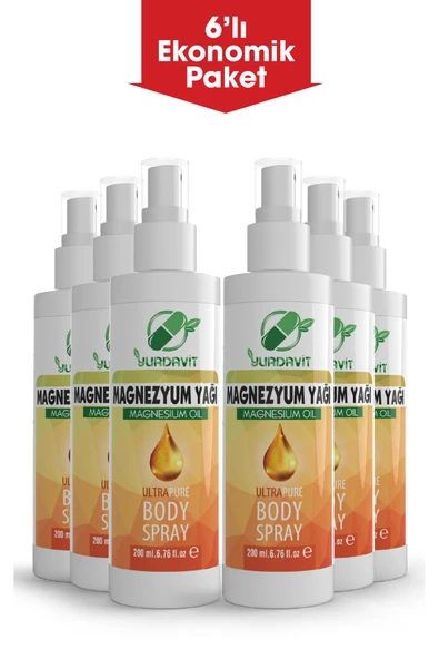 Yurdavit Magnezyum Yağı (magnesium Oil) 200 Ml 6x200 Ml ürün görseli 1