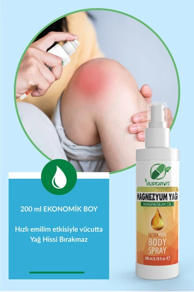 Yurdavit Magnezyum Yağı 200 ml OİL ürün görseli 1