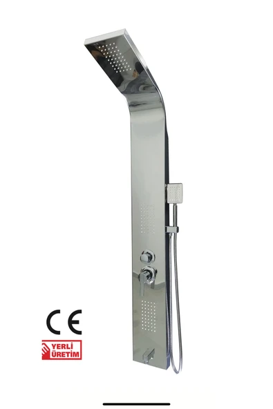 Duş Paneli Silver Gümüş Duş Sistemi Masajlı Armatür Panel Duş ürün görseli 1