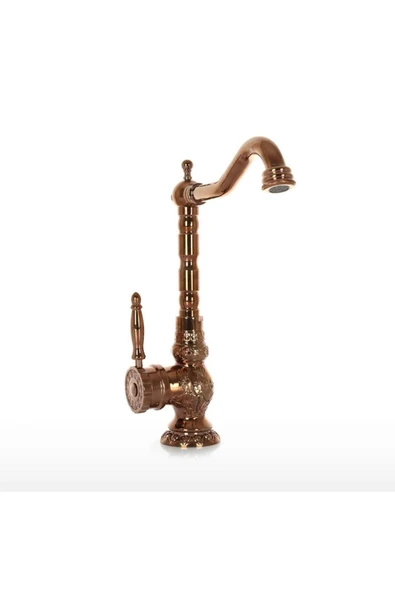 Bakır Batarya Bronz Mutfak Bataryası Vintage Tasarım İşlemeli Bakır Musluk ürün görseli 1