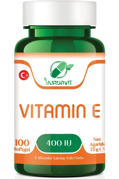 Yurdavit E Vitamini 100 Kapsül 400 Ünite Aromasız 4X100 Kapsül - Resim 2
