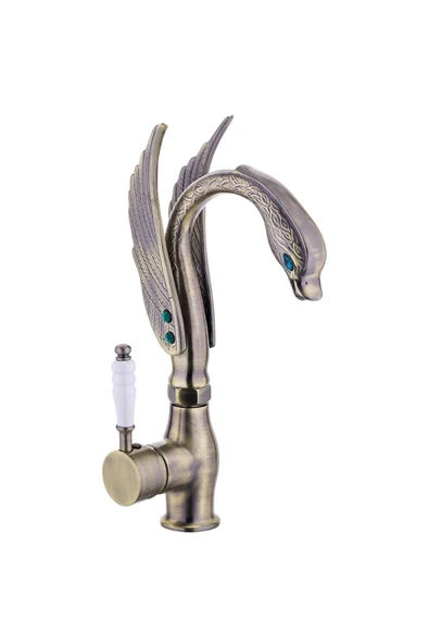 Antik Gold Lavabo Bataryası Özel Tasarım Armatür Pirinç ürün görseli 1