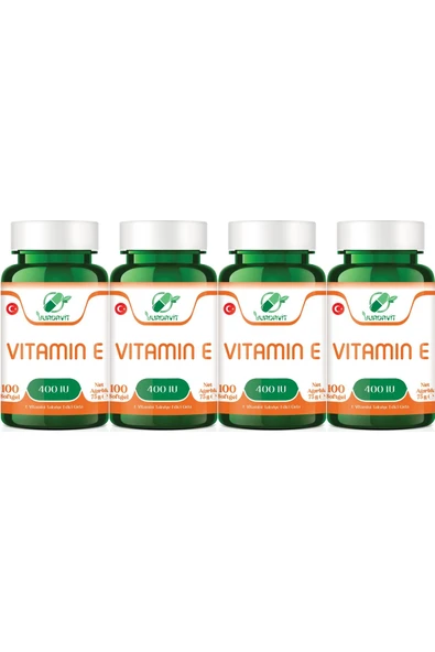 Yurdavit E Vitamini 100 Kapsül 400 Ünite Aromasız 4X100 Kapsül ürün görseli 1