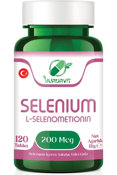 Yurdavit Selenium 200 Mcg Selenyum 120 Tablet ürün görseli 1