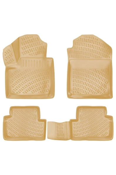 Ford Connect 2008 Araca Özel Tasarım 3D Havuzlu Bej Paspas ürün görseli 1