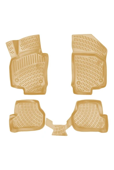 Seat (Alt Kısım)ea 2006 Araca Özel Tasarım 3D Havuzlu Bej Paspas ürün görseli 1